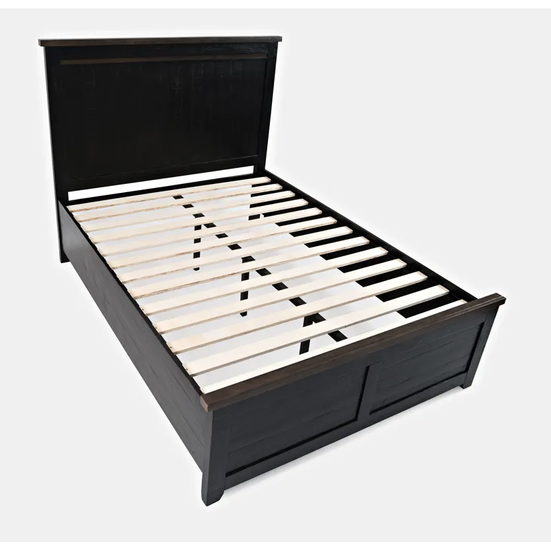 Madison County Rustic Reclaimed Pine Farmhouse Panel Bed - Queen