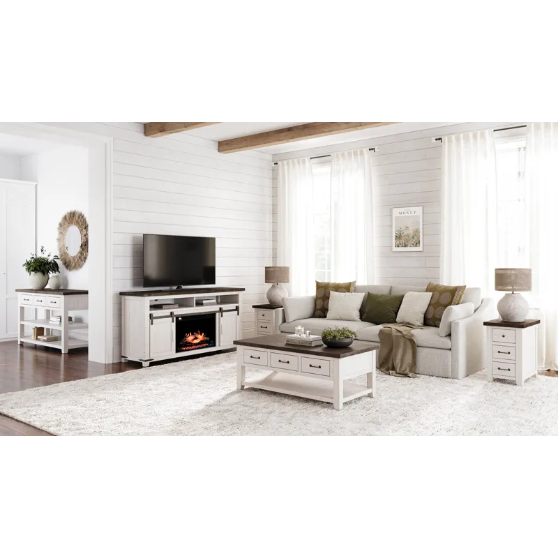 Madison County 48\" Rustic Reclaimed Pine Farmhouse Harris 3 Drawer Coffee Table