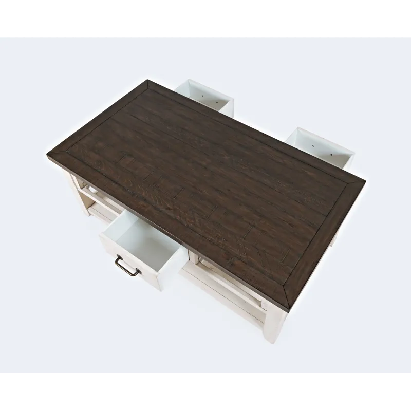 Madison County 48\" Rustic Reclaimed Pine Farmhouse Harris 3 Drawer Coffee Table