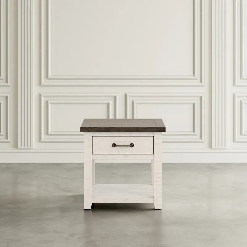 Madison County Rustic Reclaimed Pine Farmhouse Harris End Table