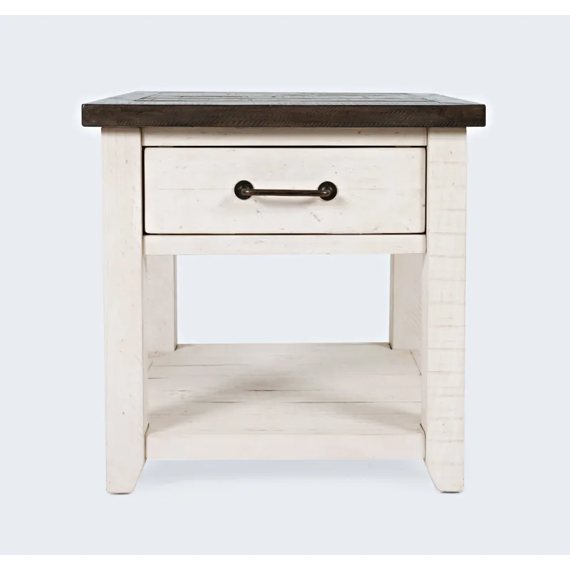 Madison County Rustic Reclaimed Pine Farmhouse Harris End Table