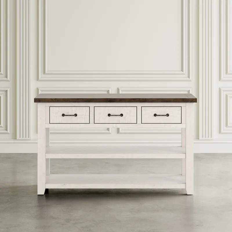 Madison County Rustic Reclaimed Pine Farmhouse Harris 50\" Sofa Console Table