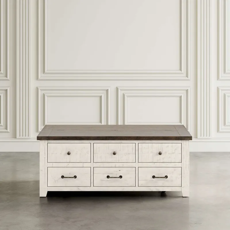 Madison County Modern Farmhouse Three Piece Living Room Lift-Top Coffee And End Table Set