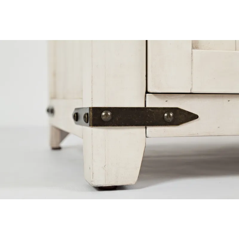 Madison County Rustic Reclaimed Solid Wood Farmhouse 32\" Barn Door Accent Cabinet