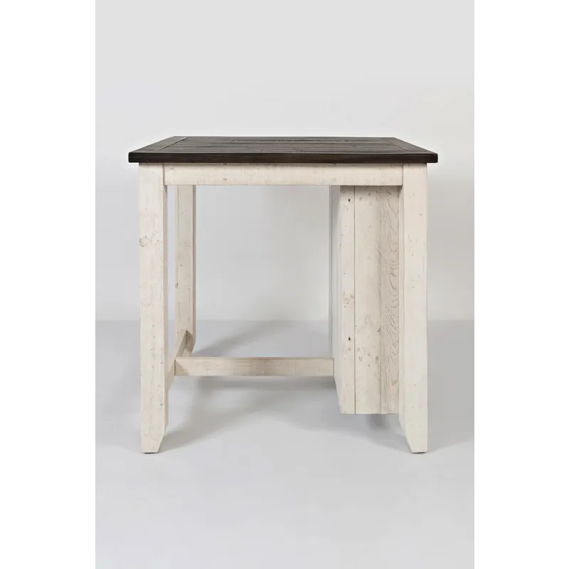 Madison County Rustic Reclaimed Solid Wood Farmhouse 3 Piece Counter Height Dining Set