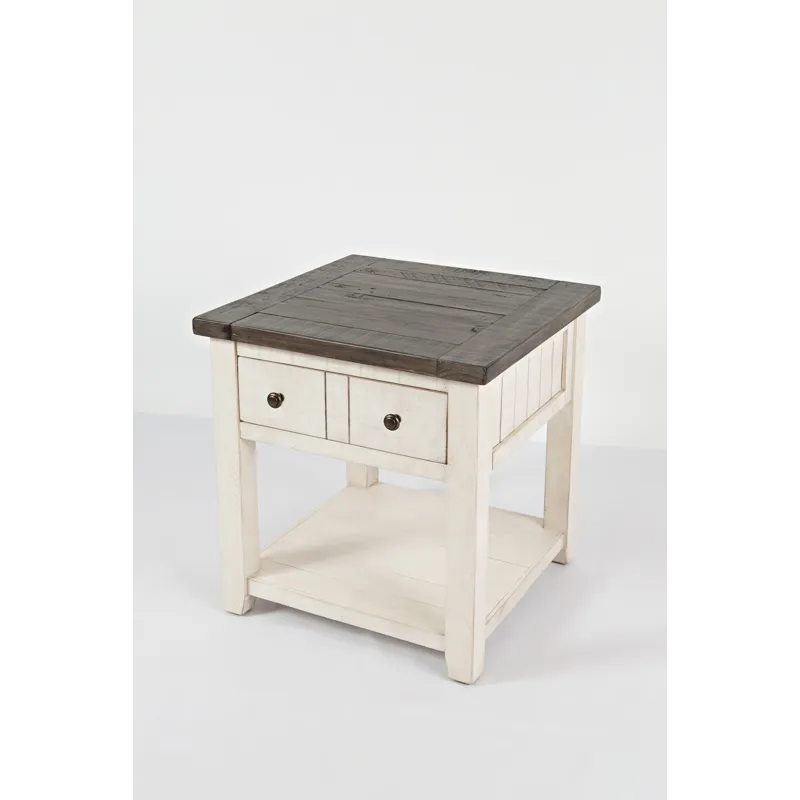 Madison County Rustic Reclaimed Pine Farmhouse End Table