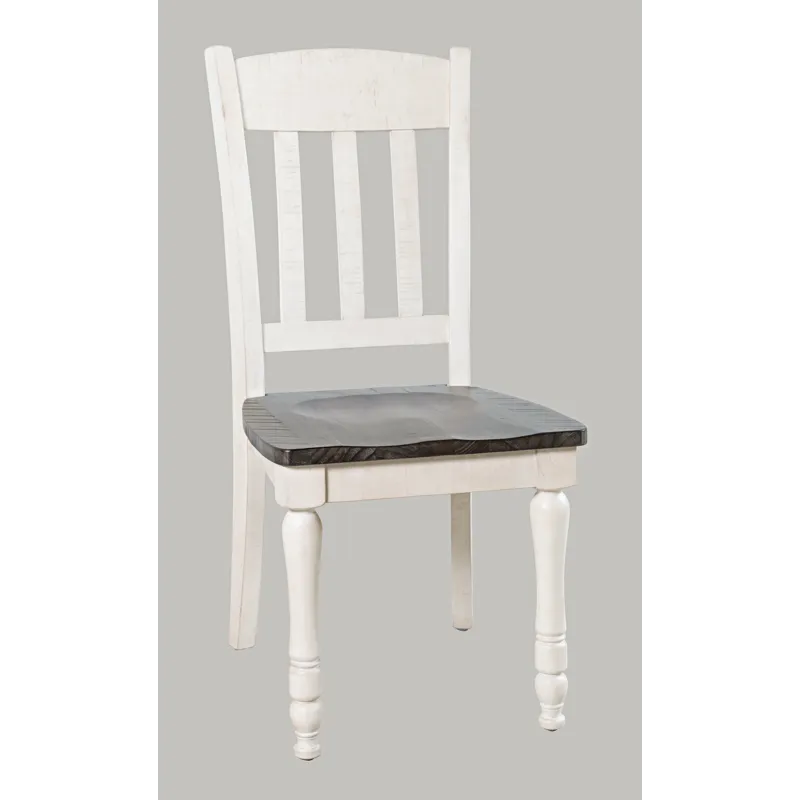 Madison County Rustic Reclaimed Solid Wood Farmhouse Slatback Dining Chair(Set Of 2)