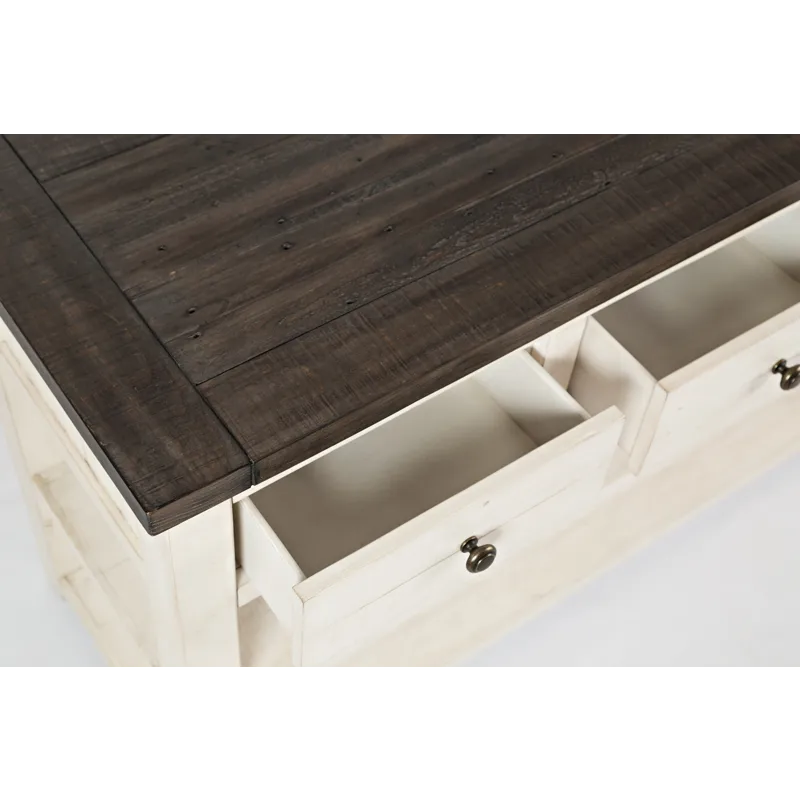 Madison County Rustic Reclaimed Solid Wood Farmhouse Sofa 50\" Sofa Table