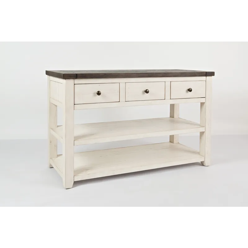 Madison County Rustic Reclaimed Solid Wood Farmhouse Sofa 50\" Sofa Table