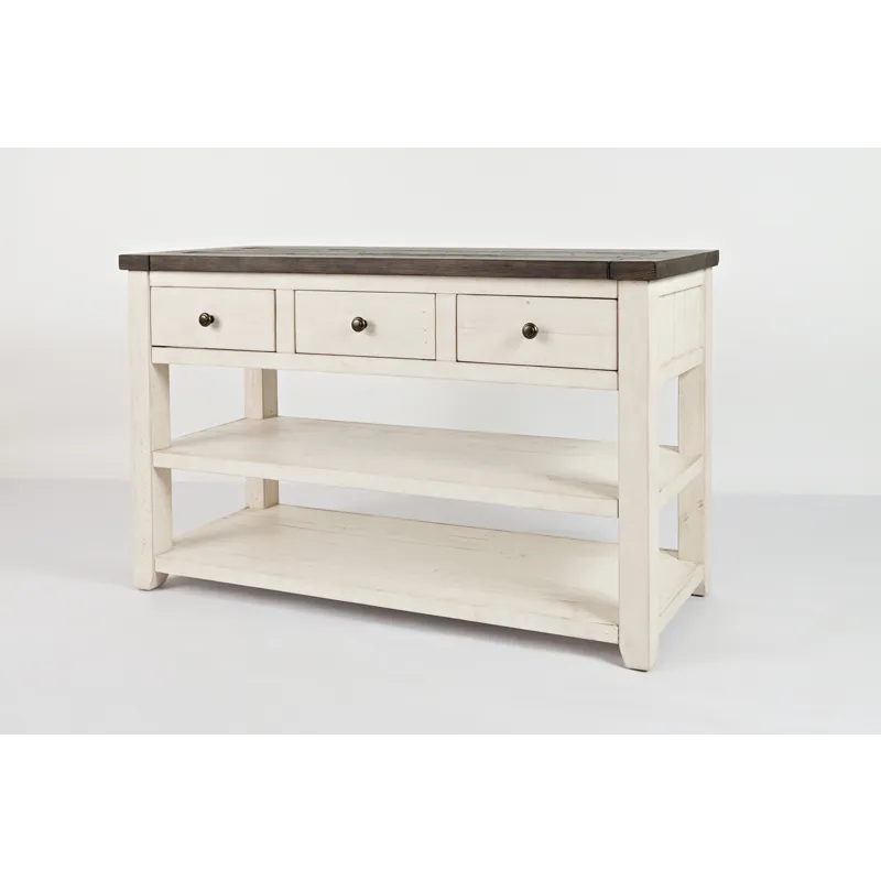 Madison County Rustic Reclaimed Solid Wood Farmhouse Sofa 50\" Sofa Table