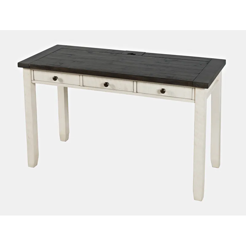 Madison County Rustic Reclaimed Solid Wood Farmhouse USB Charging Desk