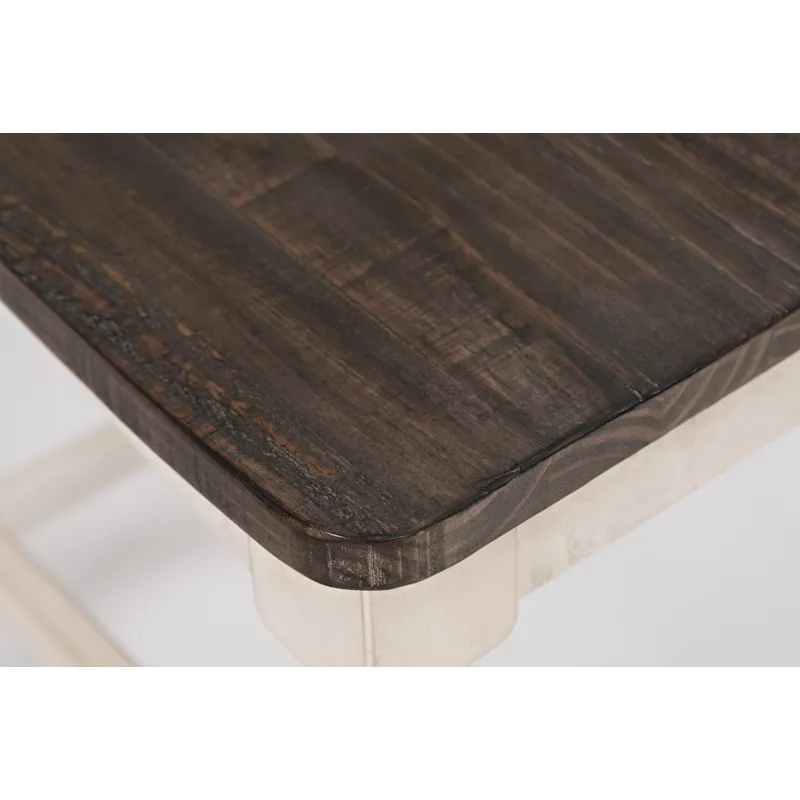 Madison County Rustic Farmhouse Seven Piece Reclaimed Solid Wood Counter Height Round Dining Set Wit