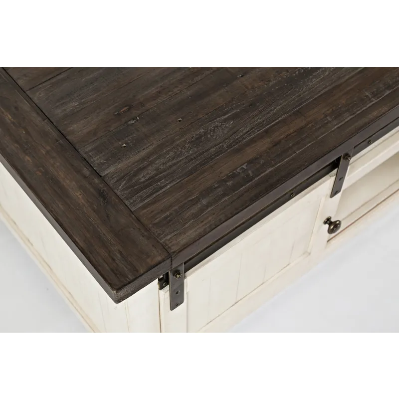 Madison County 50\" Rustic Reclaimed Pine Farmhouse Barn Door Coffee Table