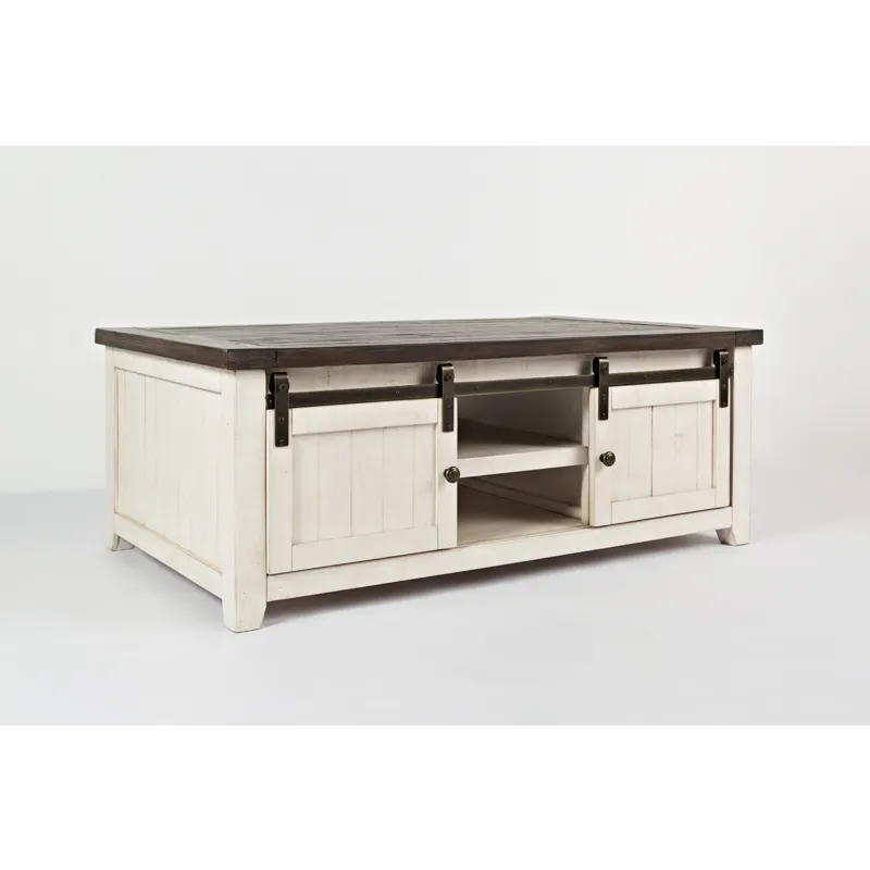 Madison County 50\" Rustic Reclaimed Pine Farmhouse Barn Door Coffee Table