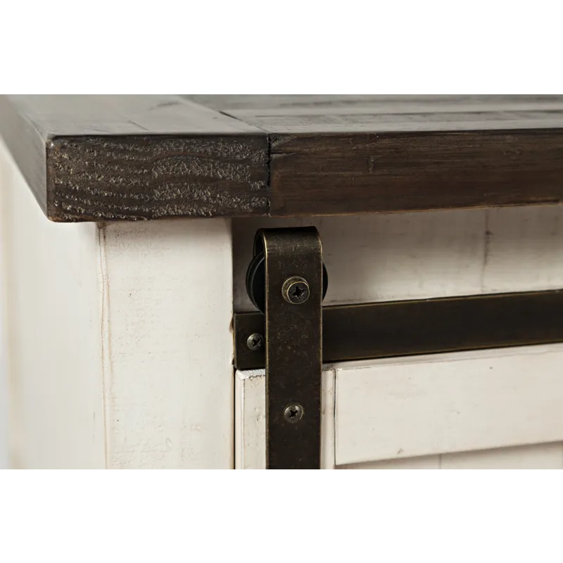 Madison County 50\" Rustic Reclaimed Pine Farmhouse Barn Door Coffee Table