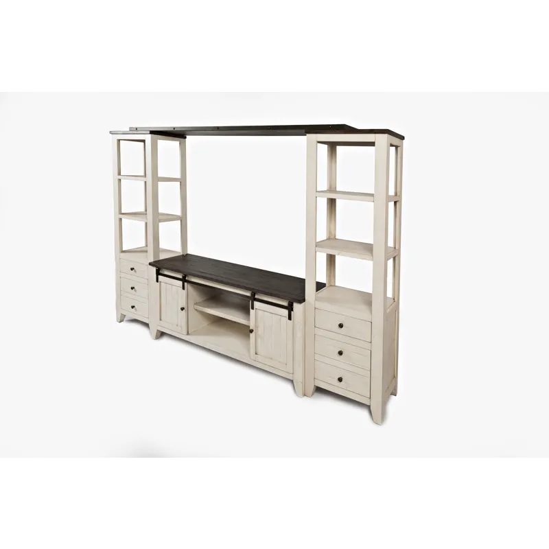 Madison County Rustic Reclaimed Pine Farmhouse Entertainment Center With 60\'\' TV Console