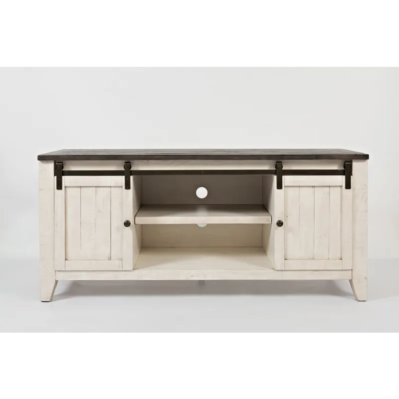 Madison County Rustic Reclaimed Solid Wood Farmhouse 60\" Barn Door Console