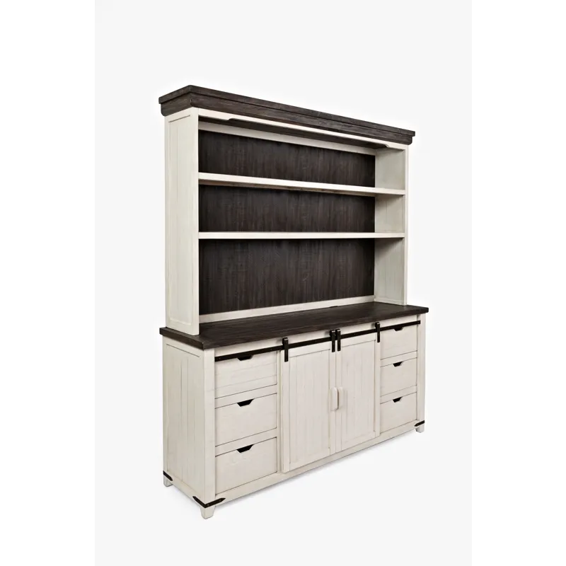 Madison County Rustic Reclaimed Solid Wood Farmhouse Hutch Server