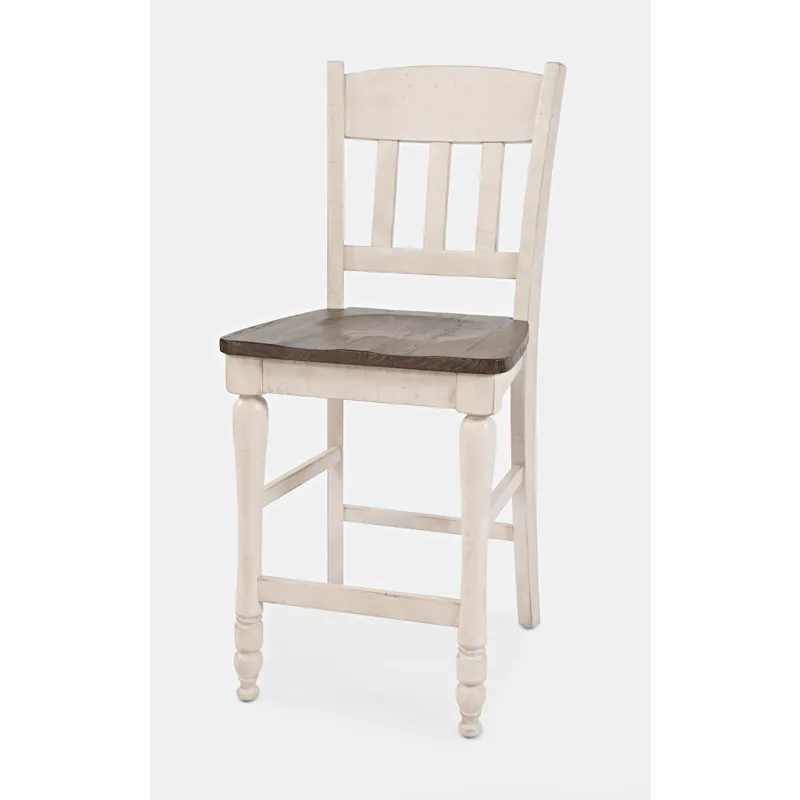 Madison County Rustic Reclaimed Pine Farmhouse Slatback Counter Stool(Set Of 2)