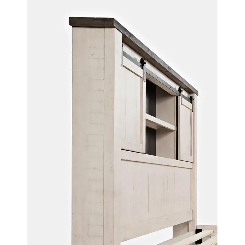 Madison County Rustic Reclaimed Pine Farmhouse Barn Door Headboard - Queen