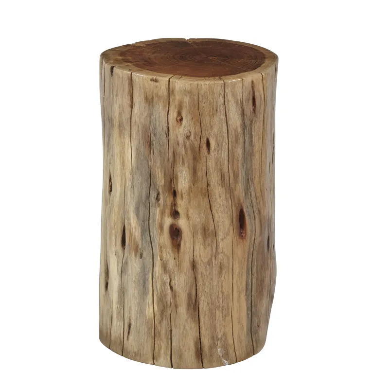 Global Archive Solid Wood Live Edge Stump Accent Table