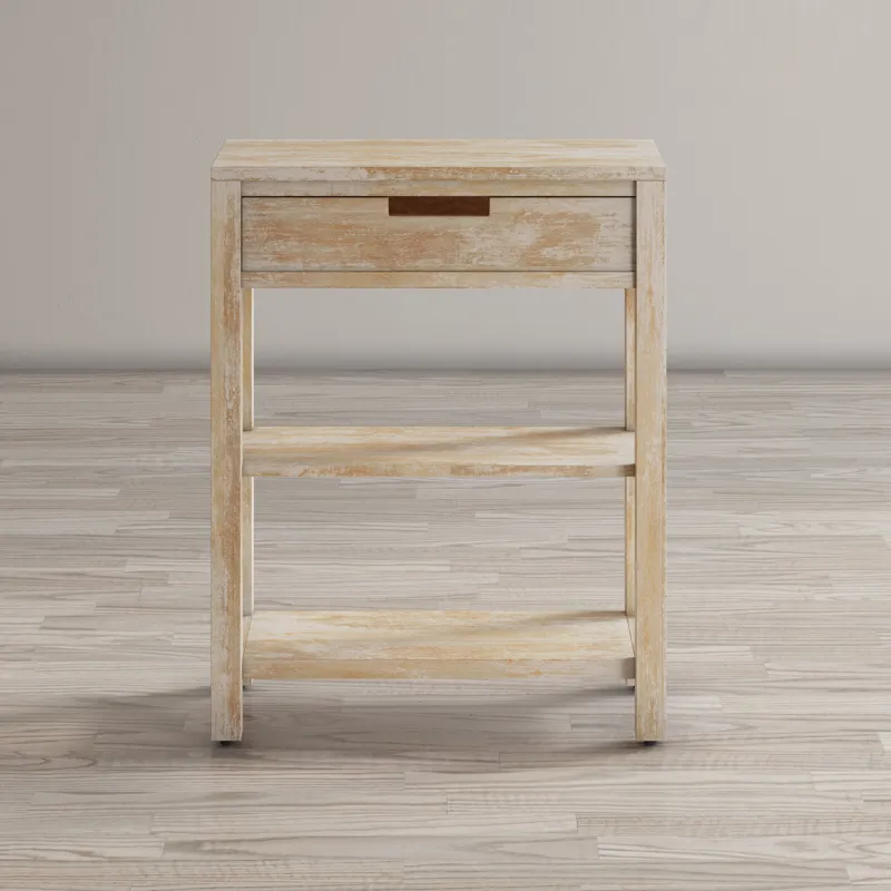 Reynolds Rustic Global Solid Wood 24\" Accent Table