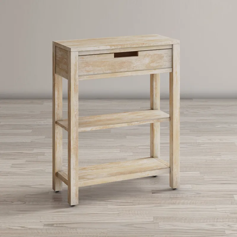 Reynolds Rustic Global Solid Wood 24\" Accent Table