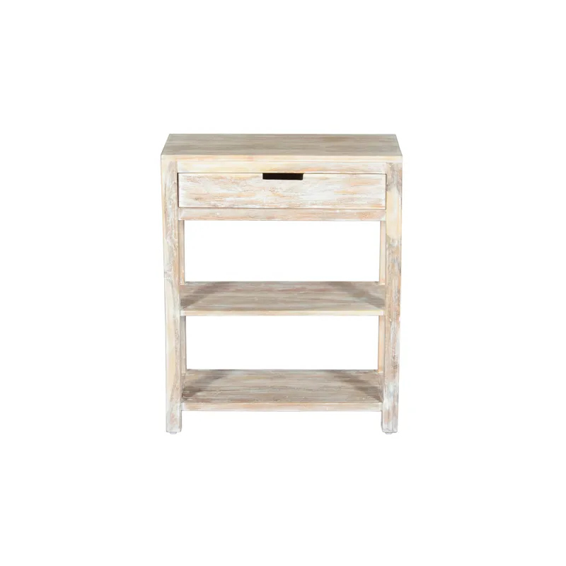 Reynolds Rustic Global Solid Wood 24\" Accent Table