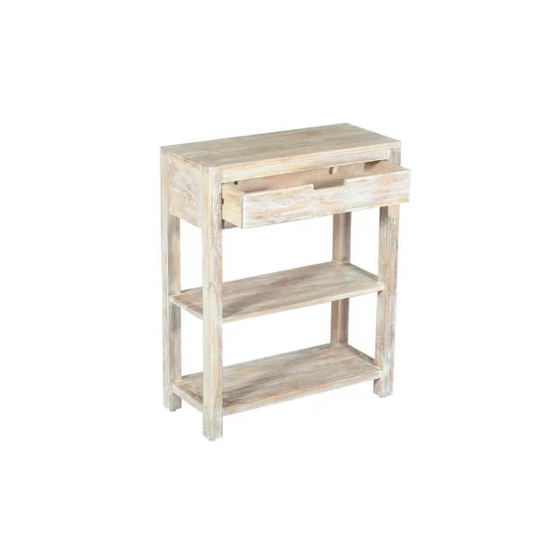 Reynolds Rustic Global Solid Wood 24\" Accent Table