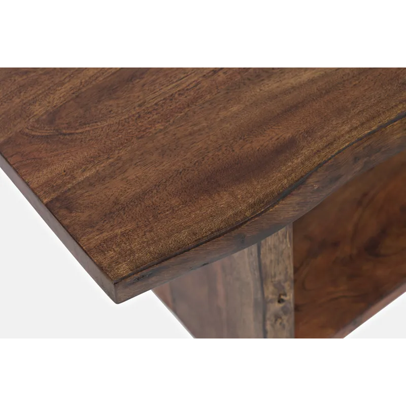 Cooper Modern Live Edge 52\" Solid Wood Storage Bench