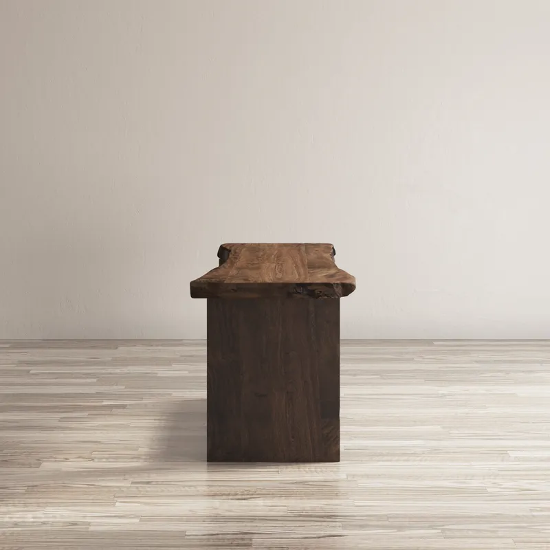 Cooper Modern Live Edge 52\" Solid Wood Storage Bench