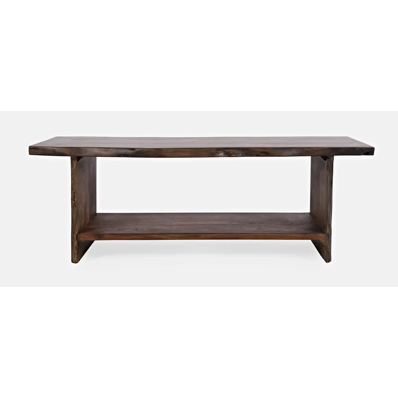 Cooper Modern Live Edge 52\" Solid Wood Storage Bench