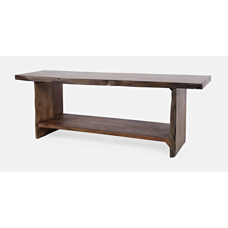 Cooper Modern Live Edge 52\" Solid Wood Storage Bench