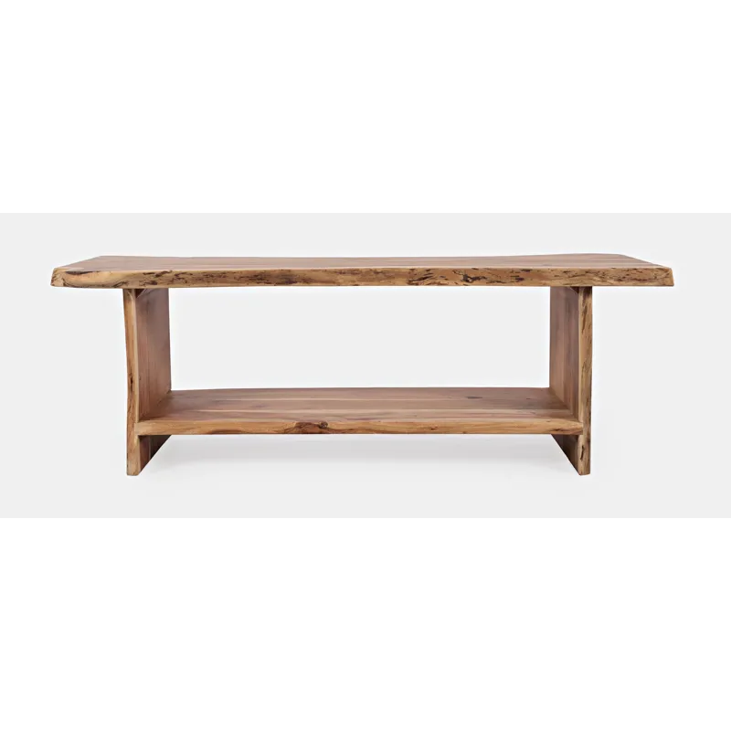 Cooper Modern Live Edge 52\" Solid Wood Storage Bench