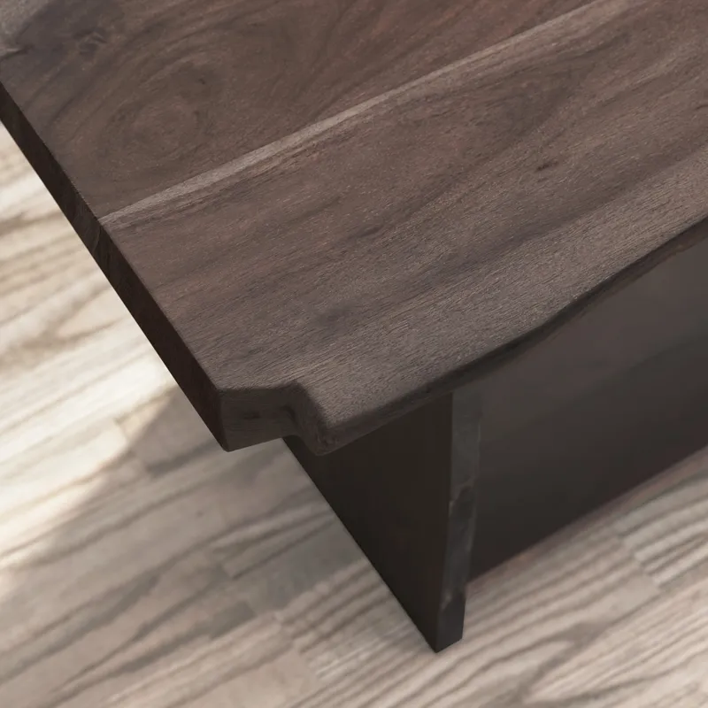 Cooper Modern Live Edge 52\" Solid Wood Storage Bench