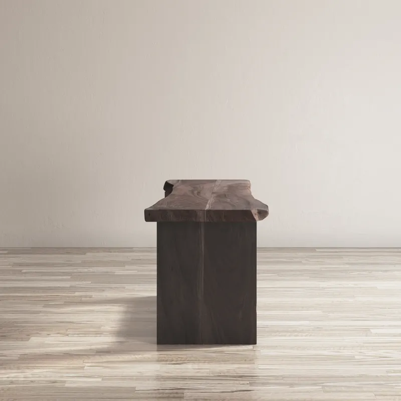 Cooper Modern Live Edge 52\" Solid Wood Storage Bench