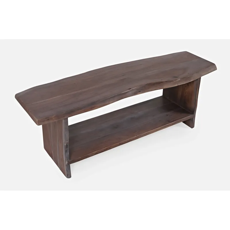 Cooper Modern Live Edge 52\" Solid Wood Storage Bench