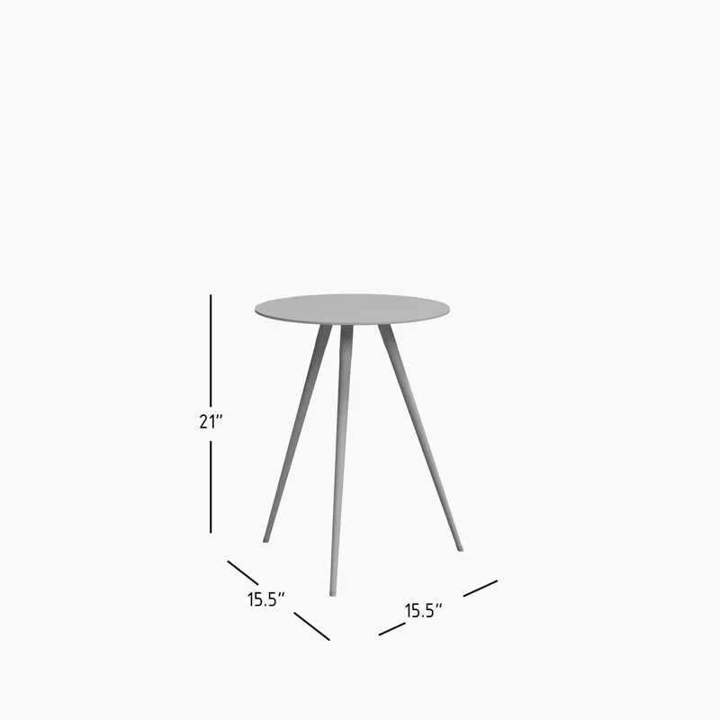 Modern Minimalist Solid Metal Round End Table Set Nesting Accent Tables In Black, Gold, And Copper F