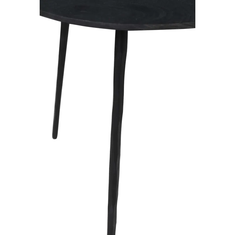 Reeves Abstract Contemporary Solid Acacia Wood Nesting End Tables(Set Of 3)