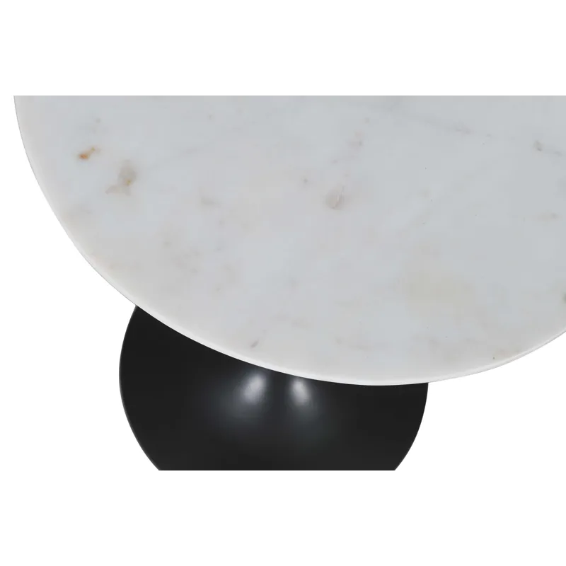 Camille Solid Marble And Iron Modern Luxury Accent Tables(Set Of 2)