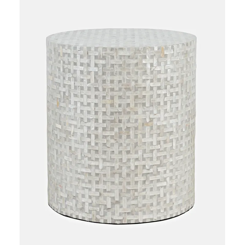 Global Archive Small Terrazzo Handcrafted Capiz Shell Accent Table