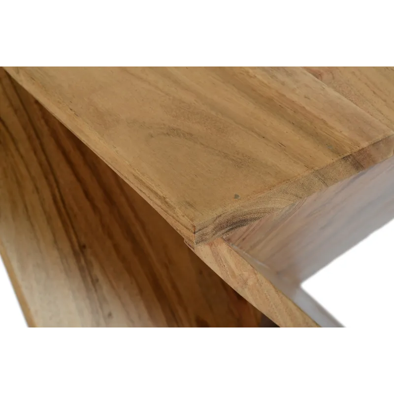 Global Archive Solid Mango Hardwood Modern Angled Jasper Table