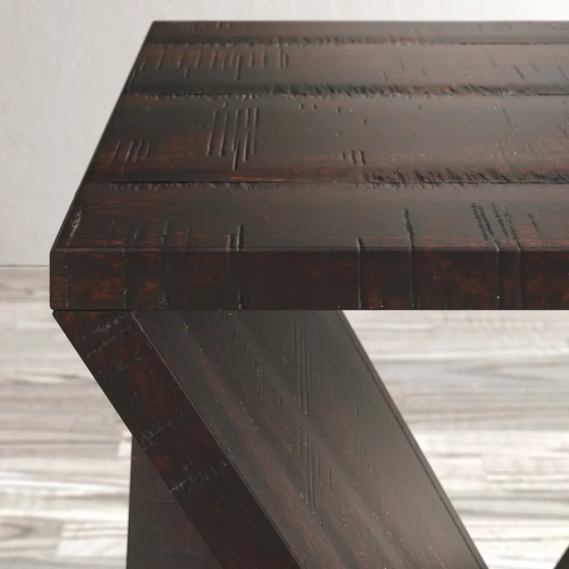 Global Archive Solid Mango Hardwood Modern Angled Jasper Table