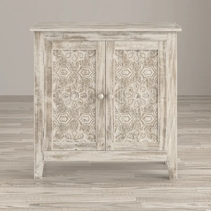 Global Archive Hand Carved 32\" Accent Chest