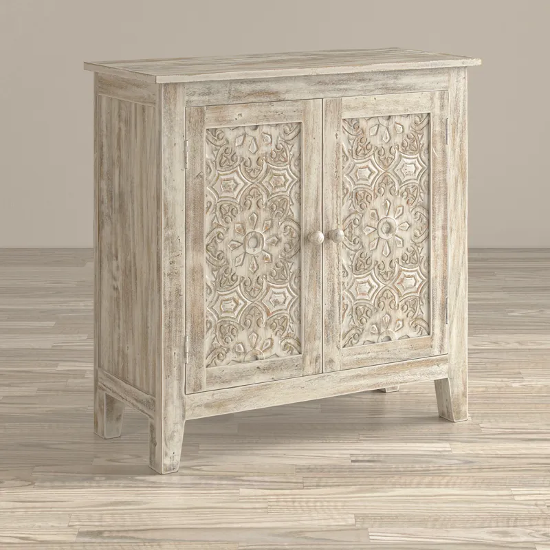 Global Archive Hand Carved 32\" Accent Chest