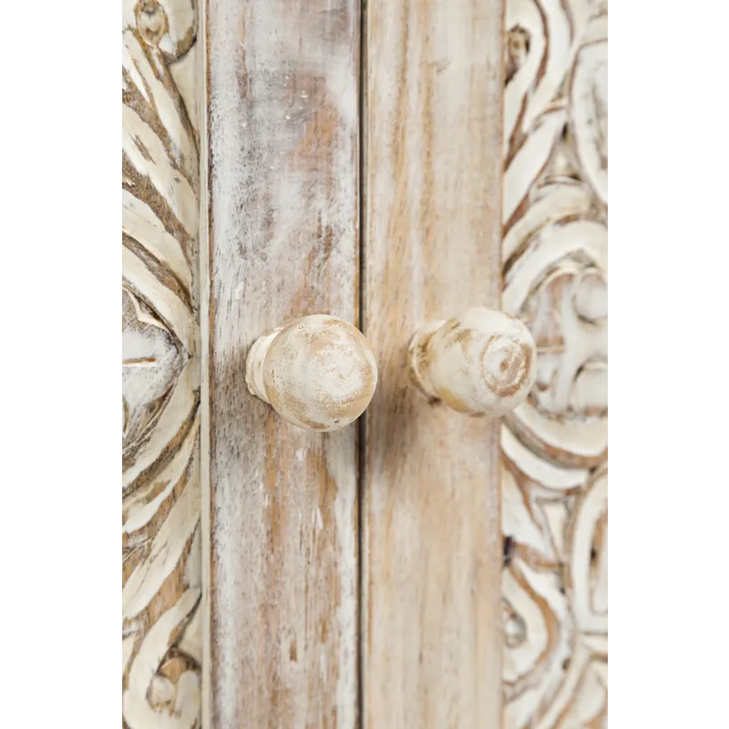 Global Archive Hand Carved 32\" Accent Chest