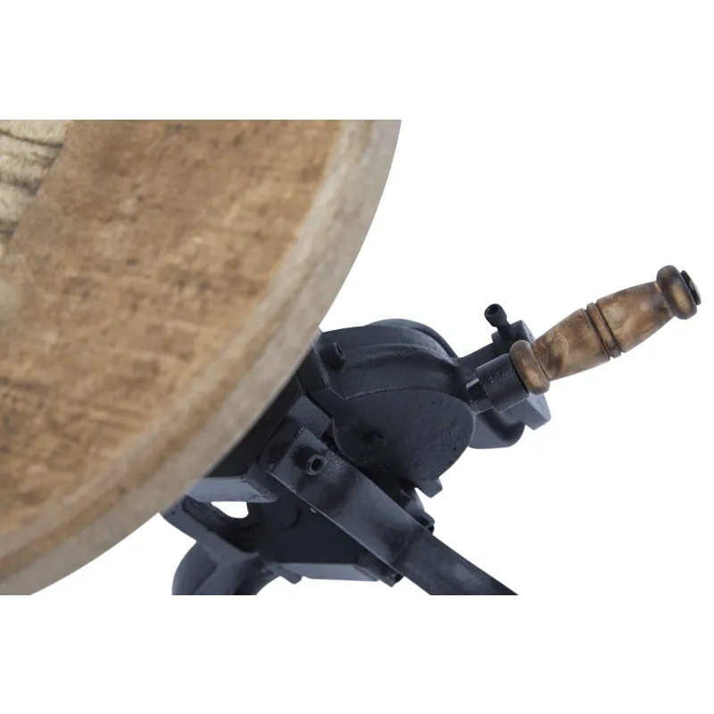 Global Archive Industrial Solid Wood And Iron Crank Table