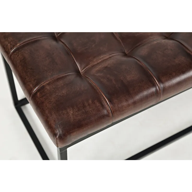 Global Archive 55\" Genuine Distressed Leather Ottoman Bench