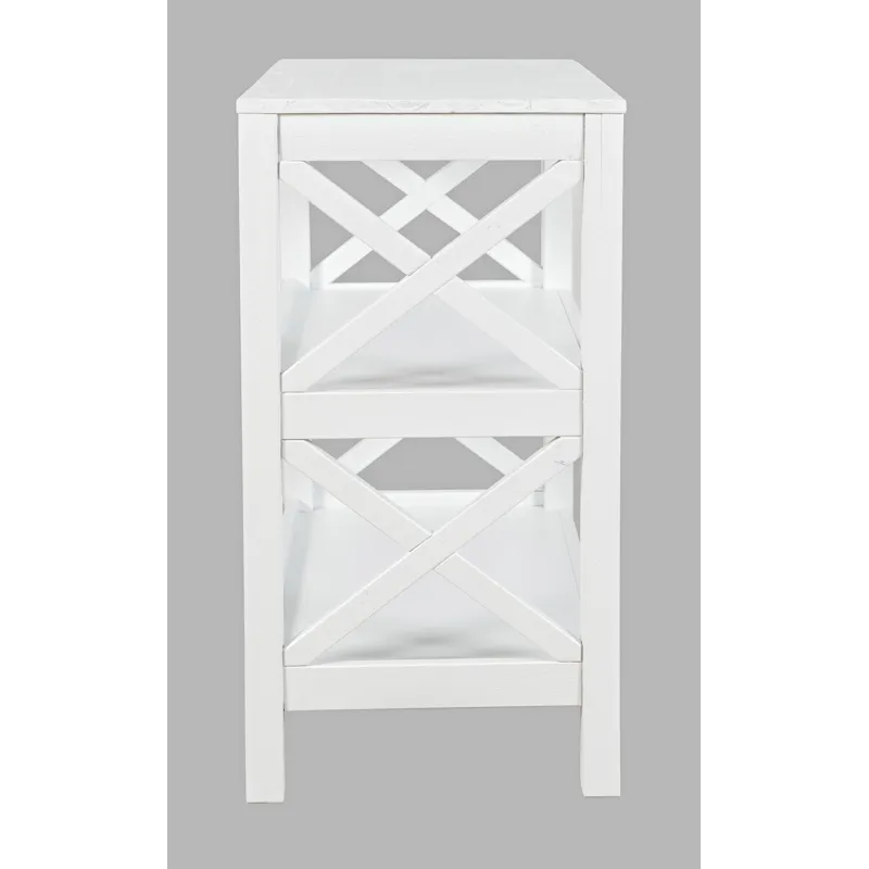 Bridgehampton X-Side Rustic Solid Wood Bookcase