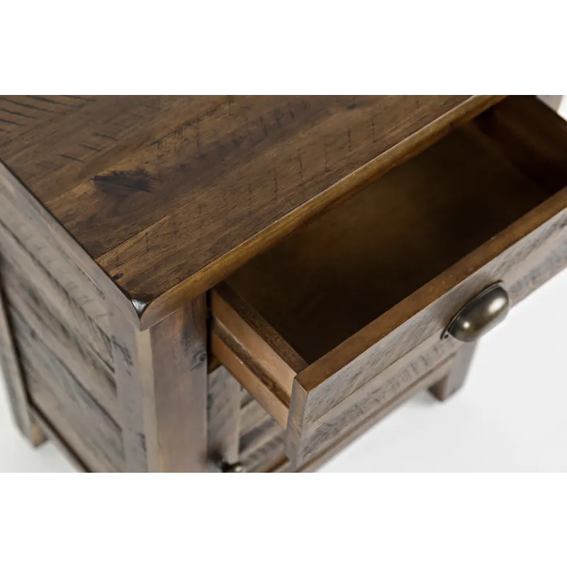 Artisan\'s Craft Rustic Farmhouse Distressed Solid Wood Accent Table